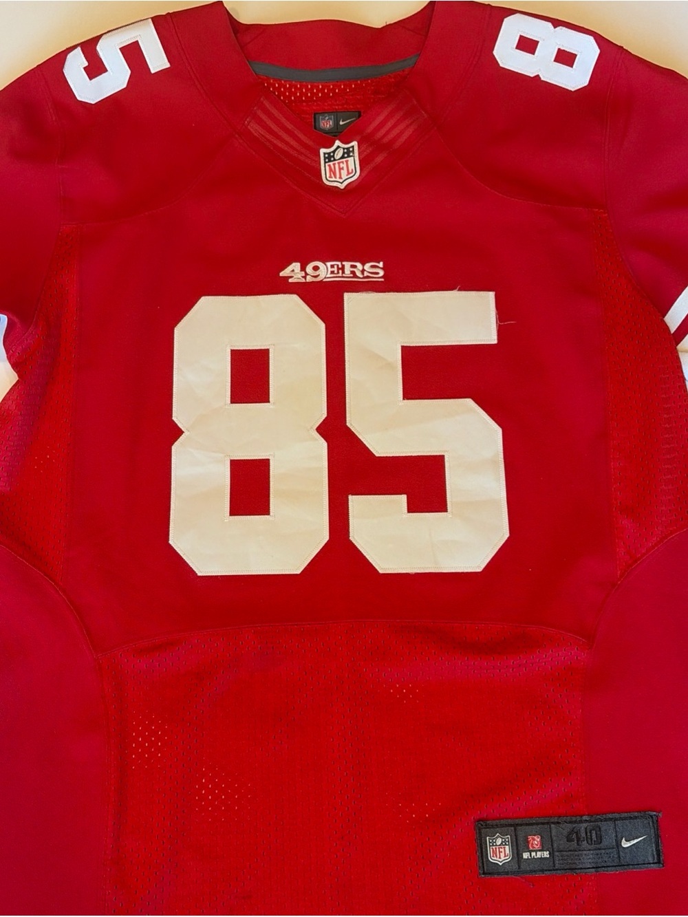 Nike On Field NFL San Francisco 49ers Red #85 Vernon Davis